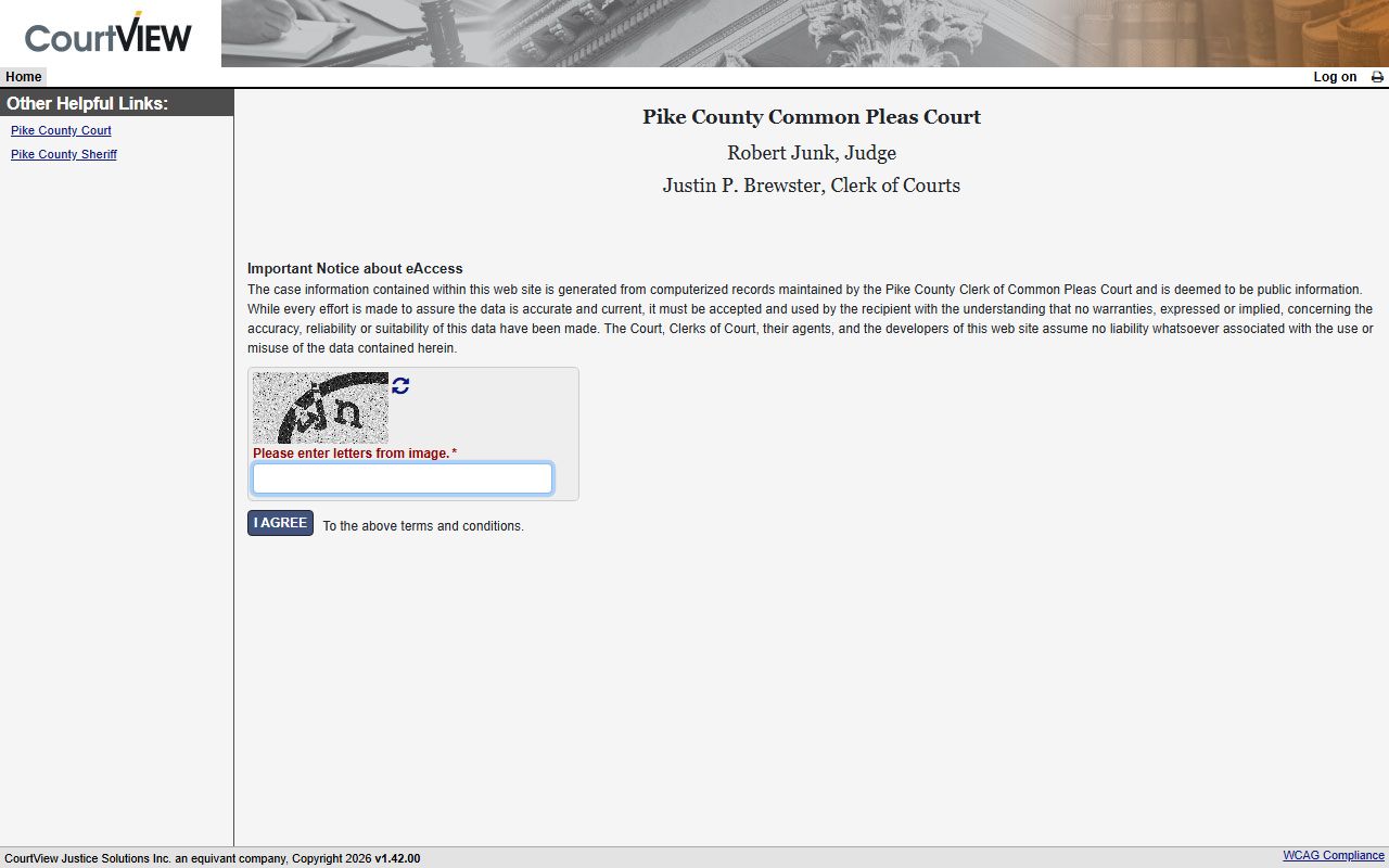 Pike County Common Pleas court records after arrest search portal